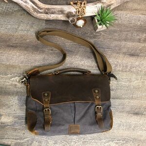 Lifewit Messenger Leather Bag Computer Bag Office 10” x 13.5”